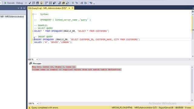 SQL SERVER 2017 PART-13: OPEN QUERY смотреть онлайн