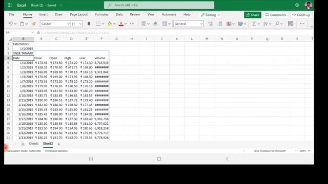 How to get Historical data of a share in excel (office 365) смотреть онлайн