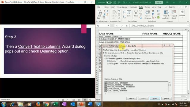 How To Split Text By Space/Comma/Delimiter In Excel смотреть онлайн