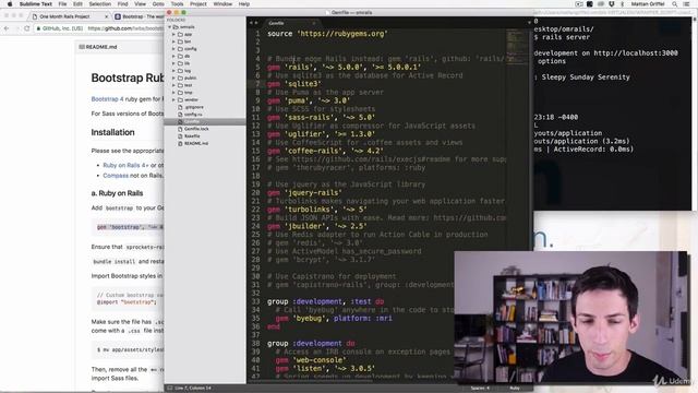 Build Web Apps With One Month Rails (17 Installing Bootstrap) смотреть онлайн