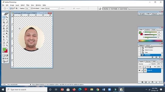 Crop Images in a Circle Shape with Photoshop //All Versions//(Easy & Fast) in Nepali. смотреть онлайн