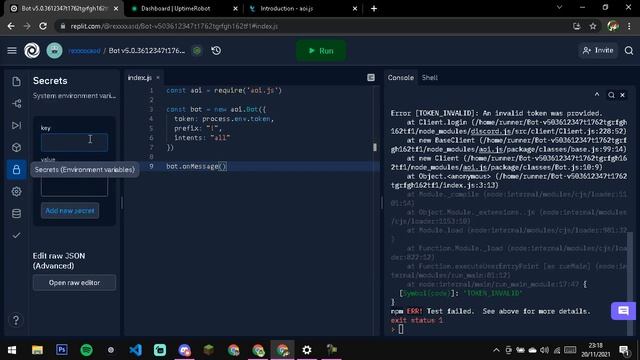 ?COMO HACER UN BOT EN AOI.JS 24/7? | rexgamer 2 | Replit смотреть онлайн