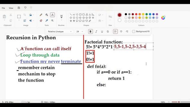 PYTHON TUTORIAL: RECURSION IN PYTHON||PYTHON RECURSIVE FUNCTION||WITH EXAMPLE смотреть онлайн
