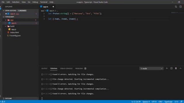 22. TypeScript - Array destructuring смотреть онлайн