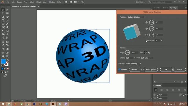 Text wrap around a 3D Circle in Adobe Illustrator - Tips & Tricks смотреть онлайн