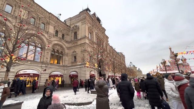 Москва | Новый Год 2022 | ГУМ | ГУМ Каток | ГУМ Ярмарка | на Красной Площади | утро 1-ого января. смотреть онлайн