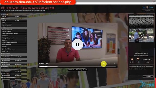 DEÜ İİBF Sanal Oryantasyon Sistemi смотреть онлайн