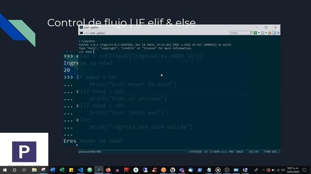 Curso Python 3 | 13-Control de flujo & if elif & else смотреть онлайн