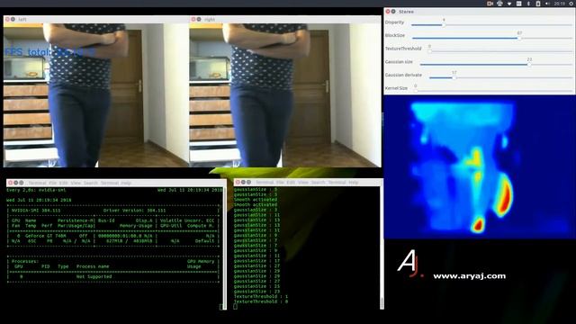 Stereovision depthmap OpenCV Cuda смотреть онлайн