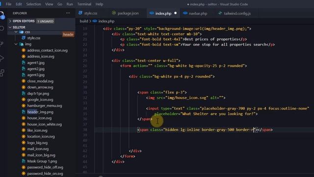 Tailwind, JavsScript and PHP MVC - Real Estate Website - Navbar and form styling - Part 2 смотреть онлайн