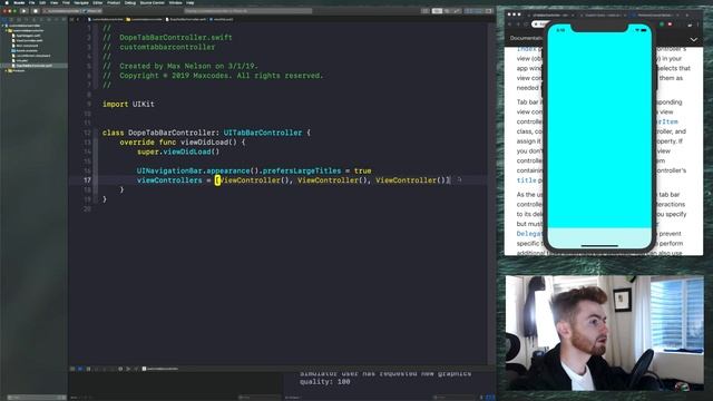 How to make a Custom UITabBarController with sized icons that aren’t too big in Swift 4.2 & Xcode 1 смотреть онлайн