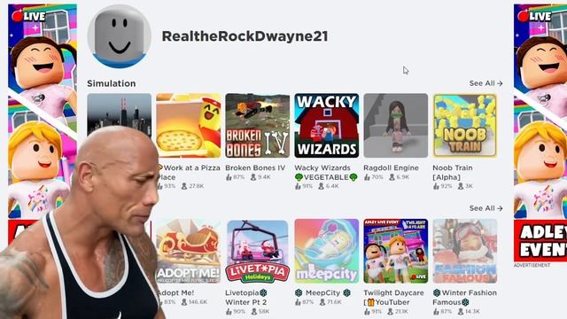 The Rock Plays Roblox! смотреть онлайн