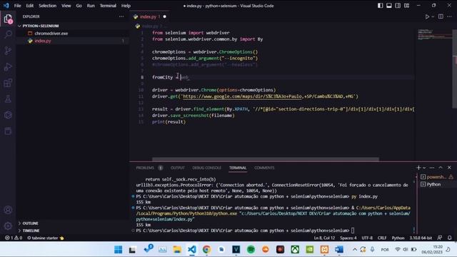 Como criar uma automação com PYTHON + SELENIUM + TKINTER - Aula 2 - Tirando print de uma página смотреть онлайн