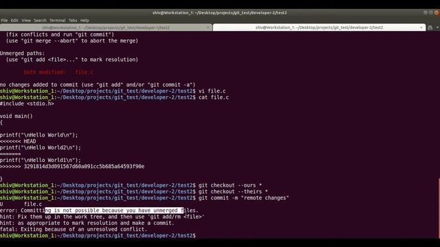 git Automatic merge failed; fix conflicts смотреть онлайн