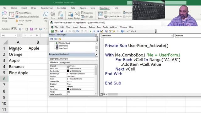 24 VBA Advanced Using ComboBox UserForm смотреть онлайн