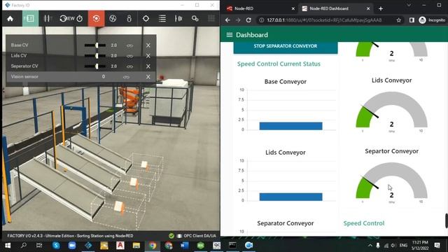 Factory IO Project - Sorting Station Control using OPC UA protocol and Node-RED | KepServerEx | IIo смотреть онлайн