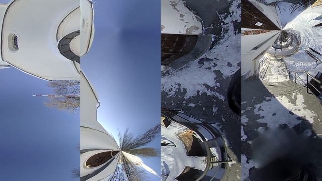 Видео 360° От старой кладки Церкви Георгия на Торгу на площадь Великий Новгород (360° Video)