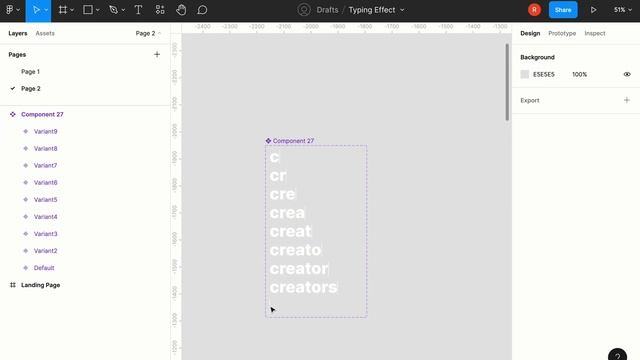 Creating an auto text typing animation in Figma смотреть онлайн