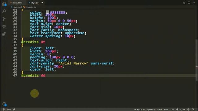Animation End Credits Using Html,Css & Jquery смотреть онлайн