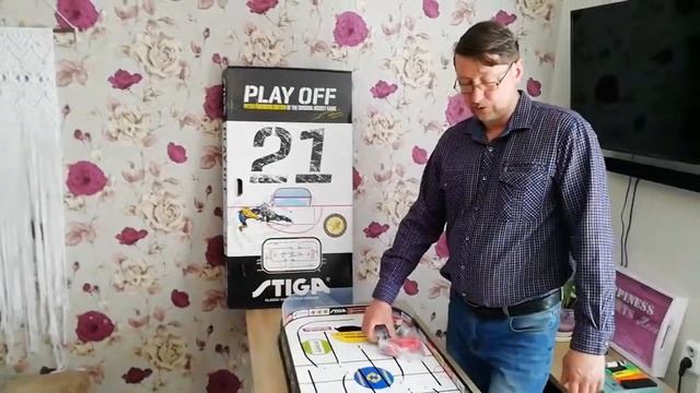 Распаковка — Настольный мини-хоккей STIGA Play Off 21 71-1145-04 смотреть онлайн