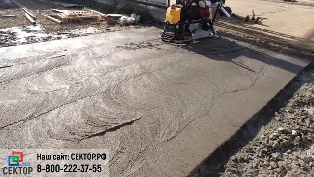 Бетонный пол в нашем бескаркасном ангаре. Заливка монолита бетононасосом, шлифовка, обеспыливание. смотреть онлайн