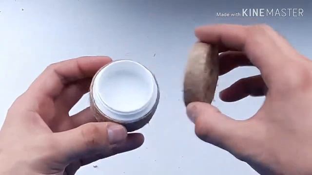 Из баночки от крема - шкатулка для украшений Поделки своими руками. Из джута. смотреть онлайн