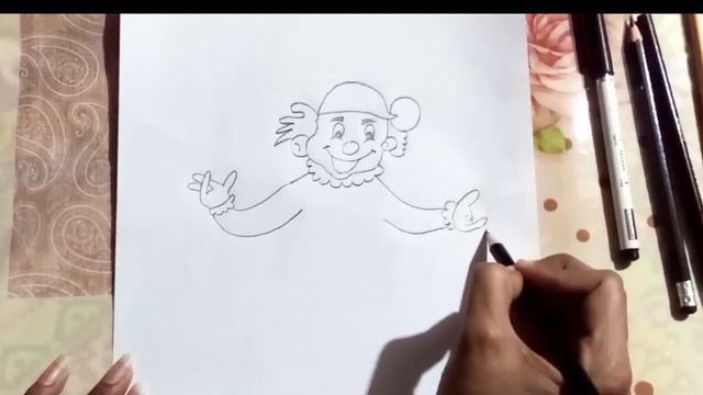 Cartoon sketch easy drawing || bal curl and open the hand drawing смотреть онлайн