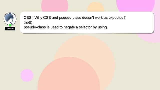 CSS : Why CSS :not pseudo-class doesn't work as expected? смотреть онлайн