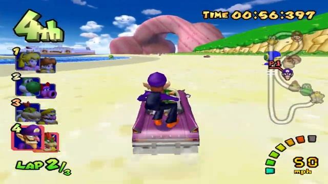 Mario Kart: Double Dash (GC) walkthrough - Peach Beach смотреть онлайн