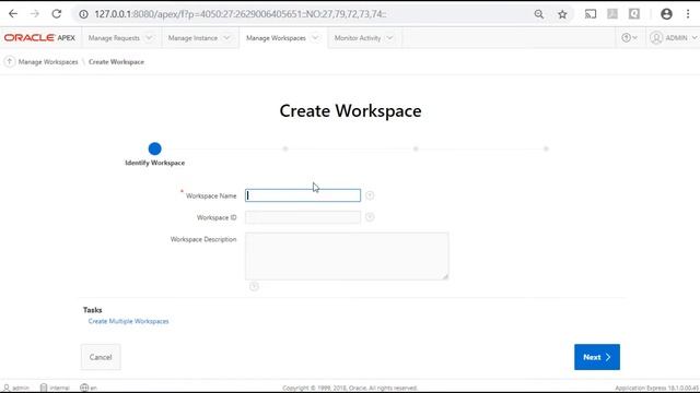 APEX01 of ##: Create a schema in Oracle XE and create a workspace in APEX смотреть онлайн