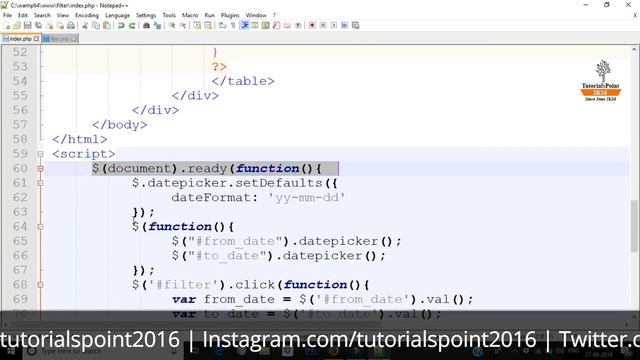 Ajax with PHP MySQL Date Range Search using jQuery DatePicker ?? смотреть онлайн