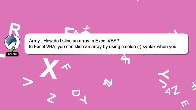 Array : How do I slice an array in Excel VBA? смотреть онлайн
