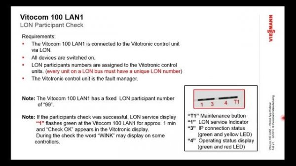 Vitocom 100 LAN1 & Vitotrol App - Internet communication with Viessmann boilers