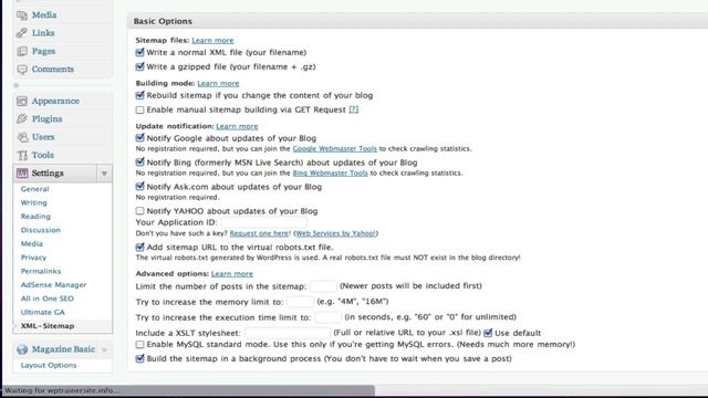 WordPress Dashboard Part 9 - Sitemap Plugin смотреть онлайн