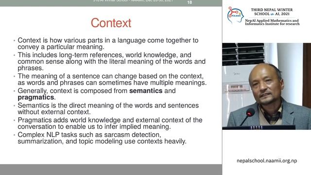 Foundations of Natural Language Processing | Third Nepal Winter School in AI | Day 4 (2021) смотреть онлайн