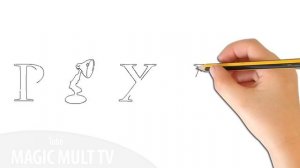 Как нарисовать Пиксар Логотип How To Draw And Paint  Pixar Logo