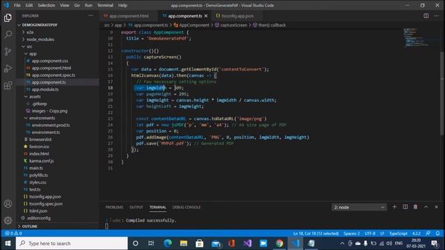 Generate Pdf in angular HTML TO PDF with Image смотреть онлайн