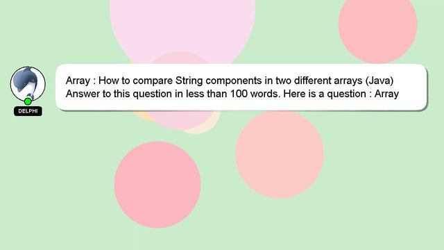 Array : How to compare String components in two different arrays (Java) смотреть онлайн