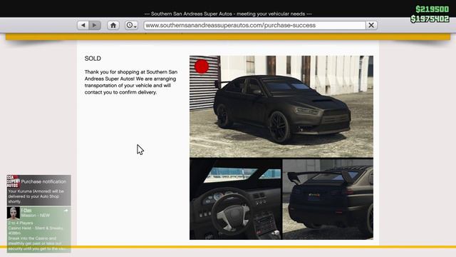 HOW TO CLAIM YOUR FREE ARMORED KURUMA IN GTA V ONLINE смотреть онлайн
