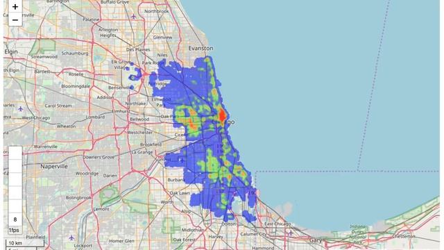 Time Series Heat Map of 261,617 crimes in Chicago during 2018 смотреть онлайн