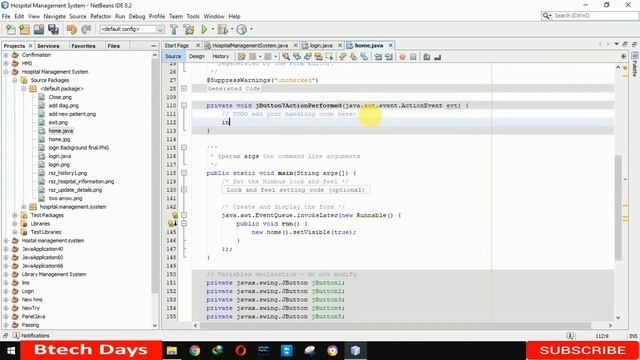 2. Hospital Management System in java - Home Page (JFrame, Mysql Database, Netbeans IDE) смотреть онлайн