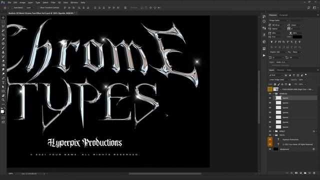Turn Your Text or Logo Into Realistic Metal Chrome Style - Photoshop Text Effect смотреть онлайн