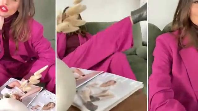 Трендовый костюм свободного кроя в оттенке скромная фуксия смотреть онлайн