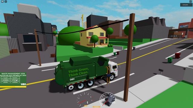 ROBLOX Garbage Trucks Picking up Trash and Recycling Waste Management Roblox City #2 смотреть онлайн
