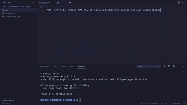 #1. Initial setup and configuration | Create a Nuxt.js store with Commerce.js смотреть онлайн