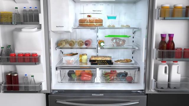 Samsung American Fridge Freezer RF24FSEDBSR Product Overview | ao.com смотреть онлайн