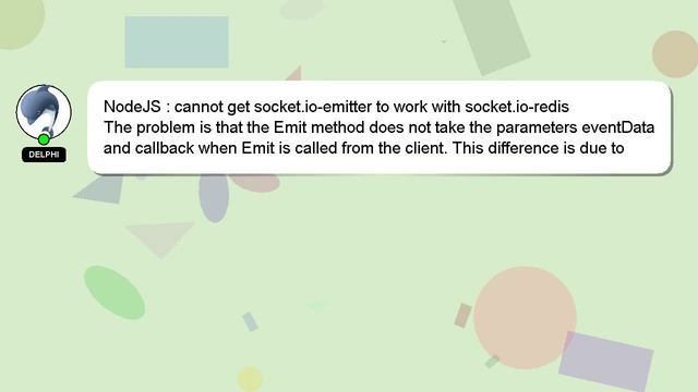 NodeJS : cannot get socket.io-emitter to work with socket.io-redis смотреть онлайн