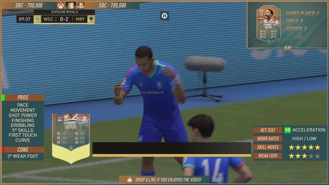 FIFA 19 FLASHBACK DEPAY REVIEW | 93 FLASHBACK DEPAY PLAYER REVIEW | FIFA 19 ULTIMATE TEAM смотреть онлайн