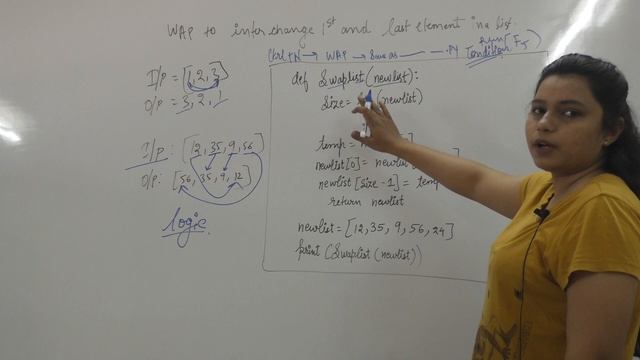 PYTHON PROGRAMMING TO INTERCHANGE 1ST & LAST ELEMENTS IN A LIST смотреть онлайн