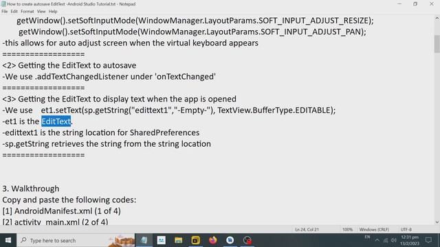 How to create autosave EditText - Android Studio Tutorial - [Full Code] смотреть онлайн